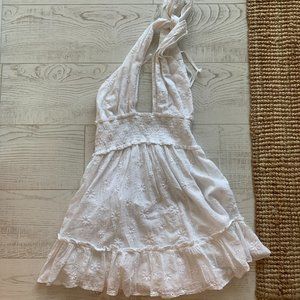 White halter dress